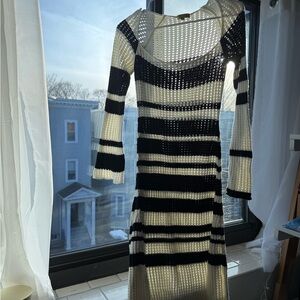 VRG GRL Striped Black and White Knit Dress